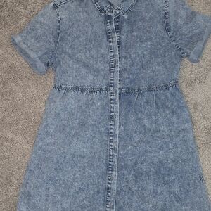 Casual Blue Denim Dress for Women